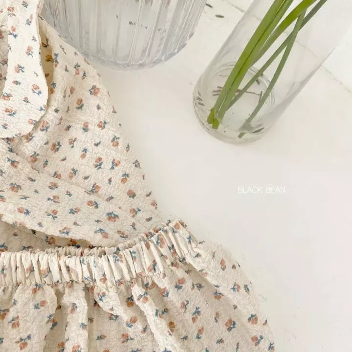 Black Bean - Korean Baby Fashion - #babyboutique - Bebe Flower Leaf Top Bottom Set - 4