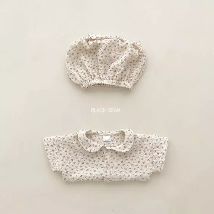 Black Bean - Korean Baby Fashion - #babyclothing - Bebe Flower Leaf Top Bottom Set - 5