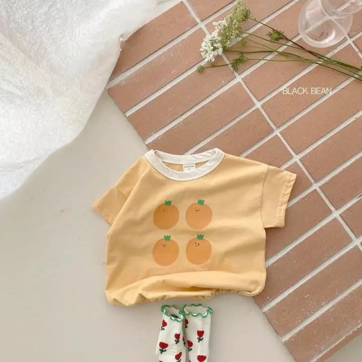 Black Bean - Korean Baby Fashion - #babyfashion - Orange Bodysuit - 5