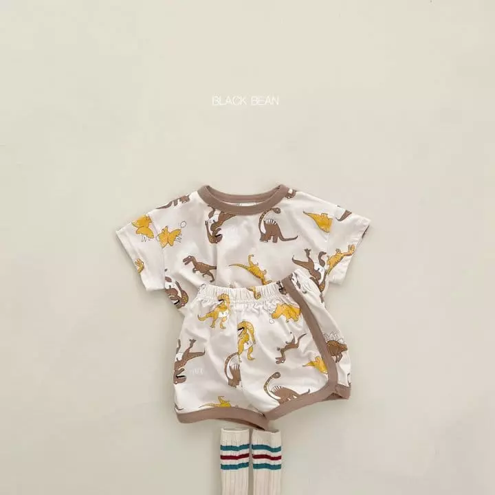 Black Bean - Korean Baby Fashion - #babyootd - Bebe Jue Jue Top Bottom Set - 2
