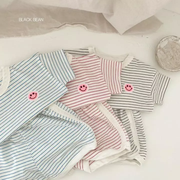 Black Bean - Korean Baby Fashion - #babyootd - Bebe Mild Top Bottom Set - 5