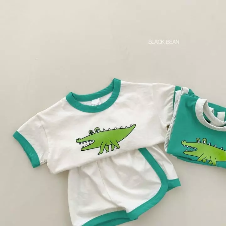 Black Bean - Korean Baby Fashion - #babyootd - Bebe River Top Bottom Set - 3