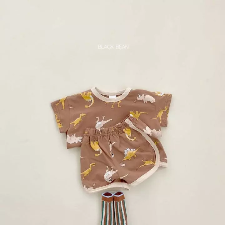Black Bean - Korean Baby Fashion - #babyoutfit - Bebe Jue Jue Top Bottom Set - 4