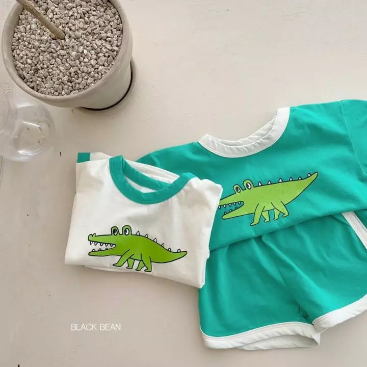Black Bean - Korean Baby Fashion - #babyoutfit - Bebe River Top Bottom Set - 5