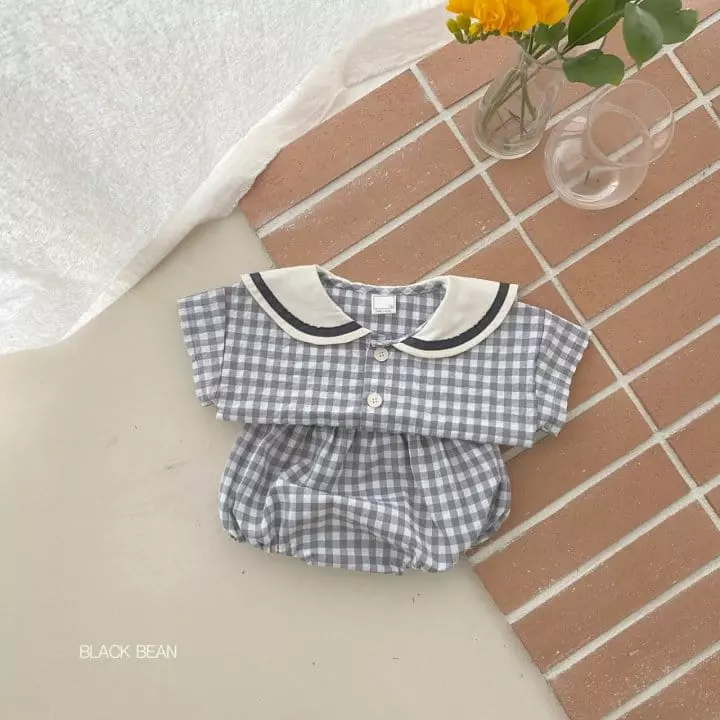 Black Bean - Korean Baby Fashion - #babyoutfit - Bebe Roa Top Bottom Set - 3