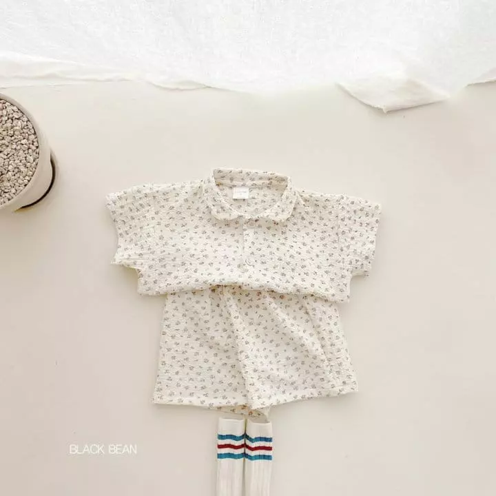 Black Bean - Korean Children Fashion - #childofig - Flower Leaf Top Bottom Set - 5