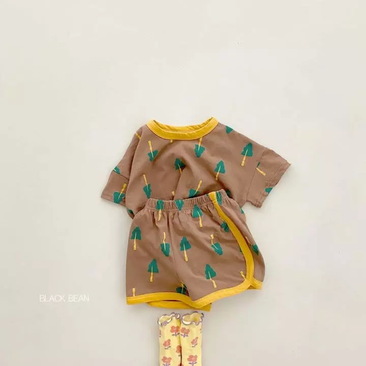 Black Bean - Korean Children Fashion - #childrensboutique - Tree Top Bottom Set - 8
