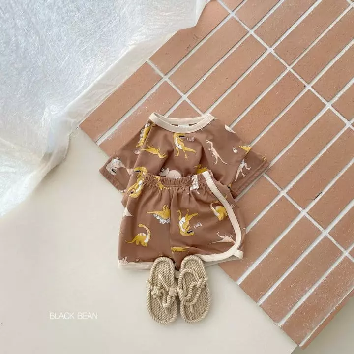 Black Bean - Korean Children Fashion - #kidsstore - Jue Jue Top Bottom Set - 2