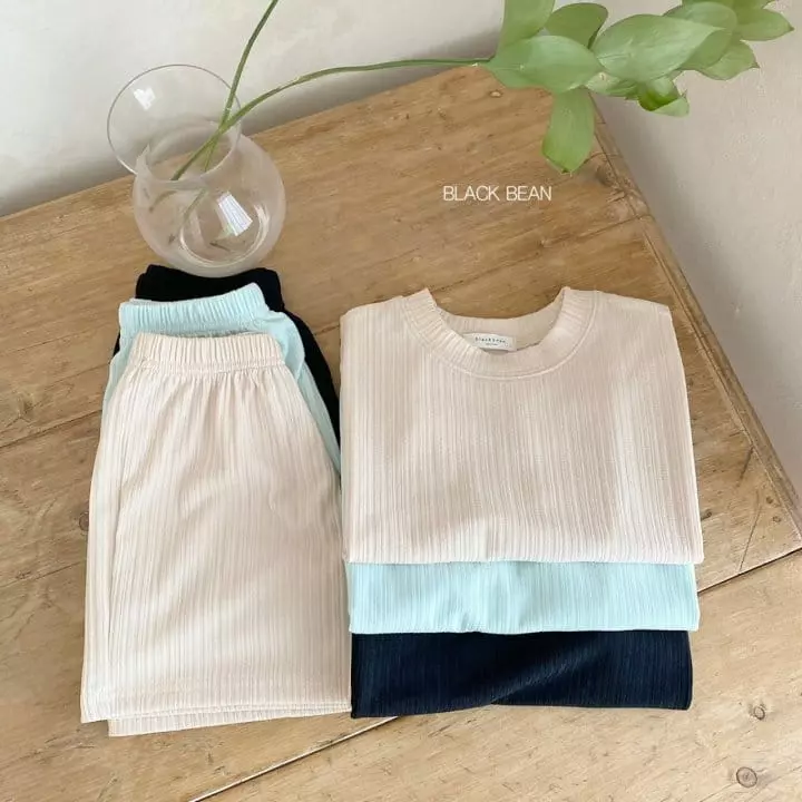 Black Bean - Korean Children Fashion - #littlefashionista - Spring Top Bottom Set with Mom