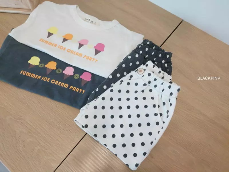 Black Pink - Korean Children Fashion - #Kfashion4kids - Icecream Slub Tee - 11
