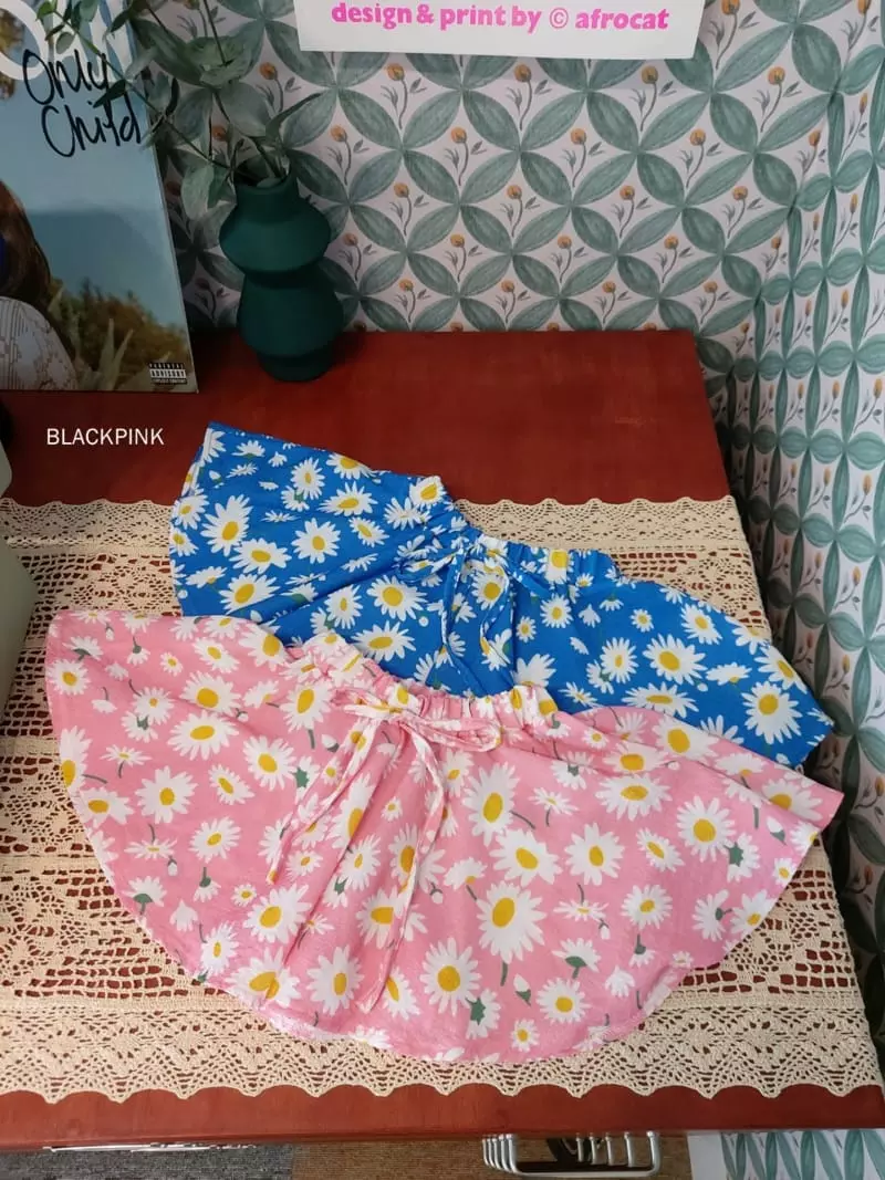 Black Pink - Korean Children Fashion - #childofig - Rose Whole Skirt Pants - 9