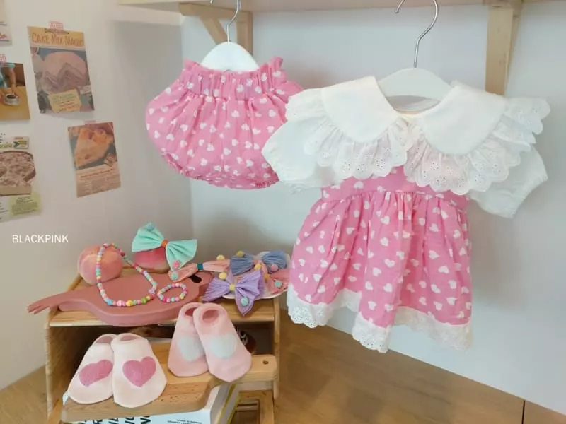 Black Pink - Korean Children Fashion - #designkidswear - Heart Bloomer