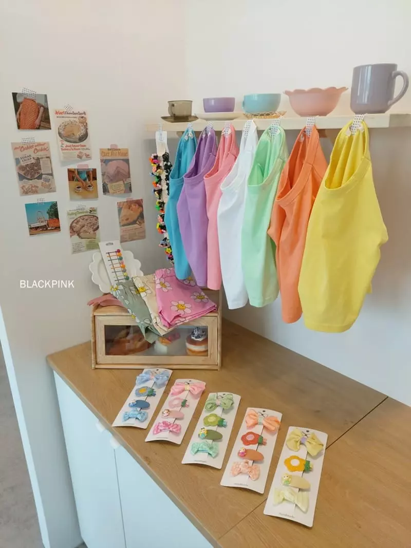 Black Pink - Korean Children Fashion - #kidsshorts - Basic Single Short Sleeves Tee