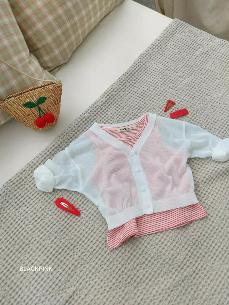 Black Pink - Korean Children Fashion - #kidsstore - Red Cherry Straw Bag - 4