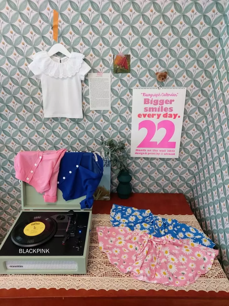 Black Pink - Korean Children Fashion - #littlefashionista - Lace Frill Short Sleeves Blouse - 3