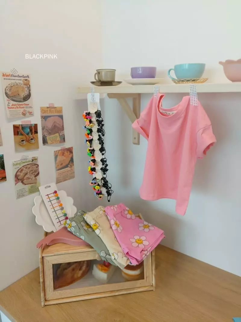 Black Pink - Korean Children Fashion - #prettylittlegirls - Basic Single Short Sleeves Tee - 8