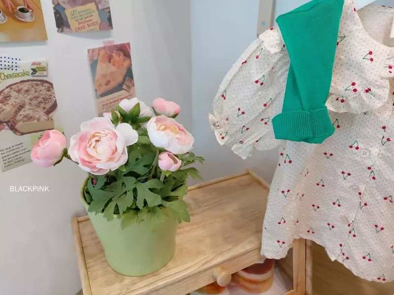 Black Pink - Korean Children Fashion - #todddlerfashion - Cherry Top Bottom Set - 11