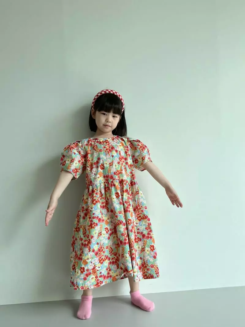 Bon Bon Butik - Korean Children Fashion - #kidzfashiontrend - Floral One-piece - 4