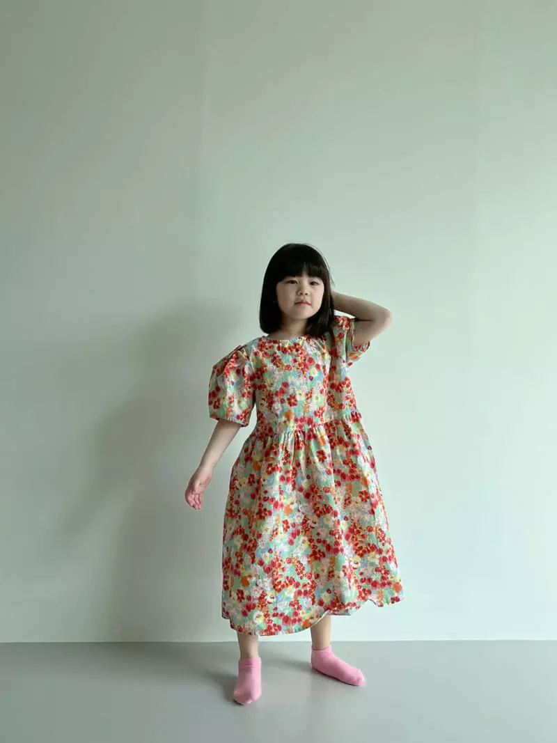Bon Bon Butik - Korean Children Fashion - #littlefashionista - Floral One-piece - 5