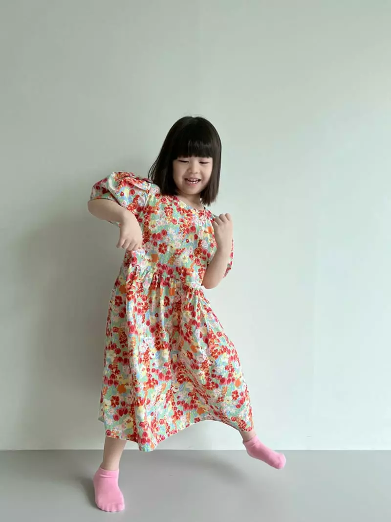Bon Bon Butik - Korean Children Fashion - #minifashionista - Floral One-piece - 7