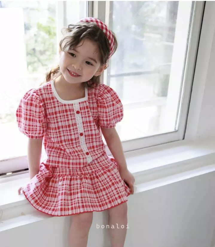 Bonaloi - Korean Children Fashion - #Kfashion4kids - Sunday Top Bottom Set