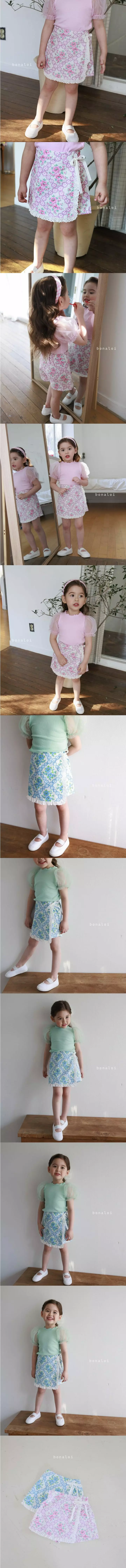 Bonaloi - Korean Children Fashion - #childofig - Lace Wrap Skrit Pants - 2