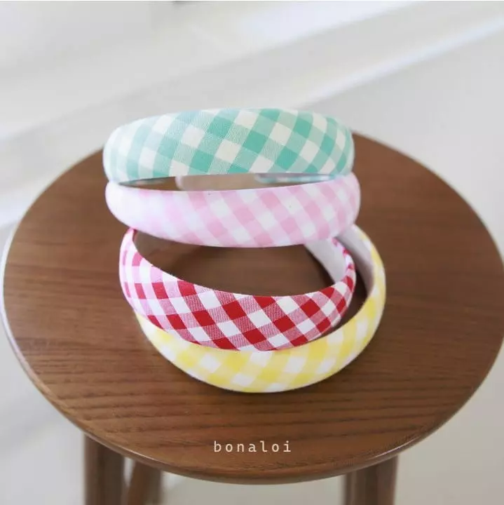 Bonaloi - Korean Children Fashion - #littlefashionista - Check Hairband