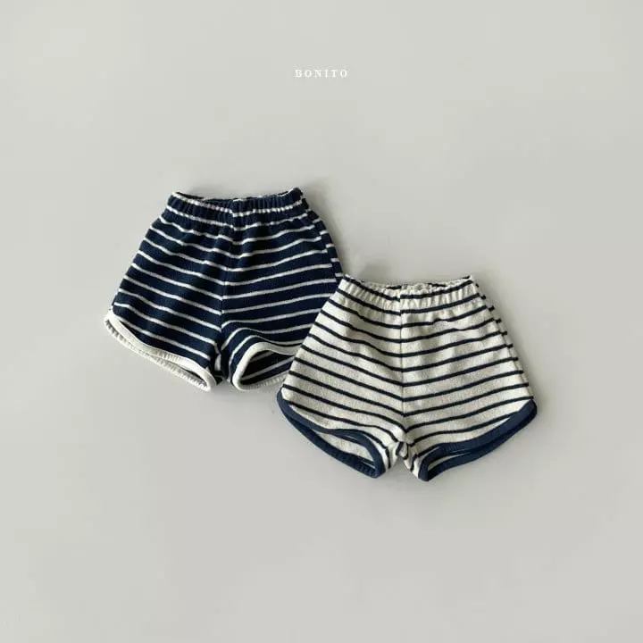 Bonito - Korean Baby Fashion - #babyboutiqueclothing - Bebe Stripes Terry Shorts - 5