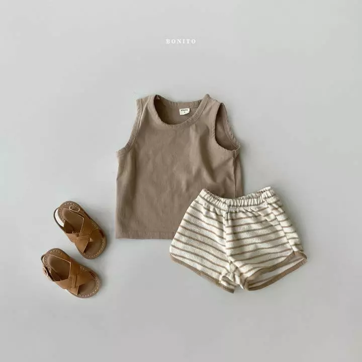Bonito - Korean Baby Fashion - #babyclothing - Bebe Stripes Terry Shorts - 6