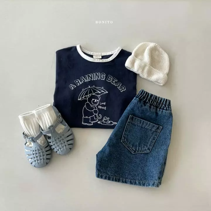 Bonito - Korean Baby Fashion - #babyfever - Bebe Rain Bear Piping Tee - 8