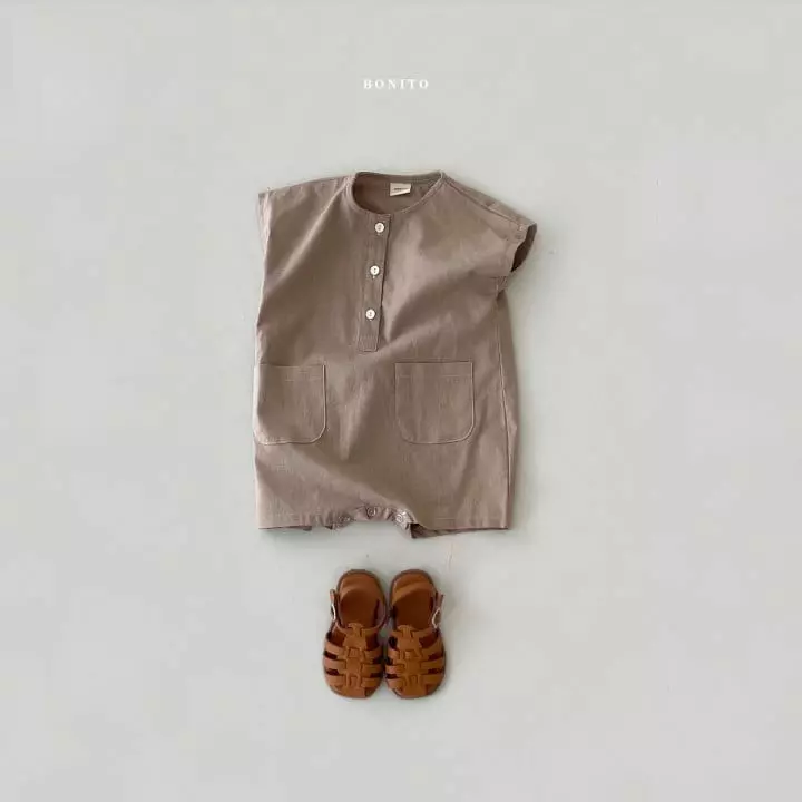 Bonito - Korean Baby Fashion - #babyoutfit - Bebe Linen Danjak Bodysuit - 4