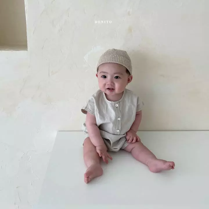 Bonito - Korean Baby Fashion - #onlinebabyboutique - Bebe Linen Danjak Bodysuit - 6