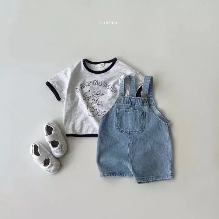 Bonito - Korean Baby Fashion - #babywear - Bebe Boni Dungarees Denim - 4