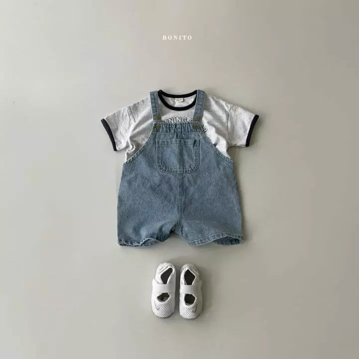 Bonito - Korean Baby Fashion - #onlinebabyshop - Bebe Boni Dungarees Denim - 5
