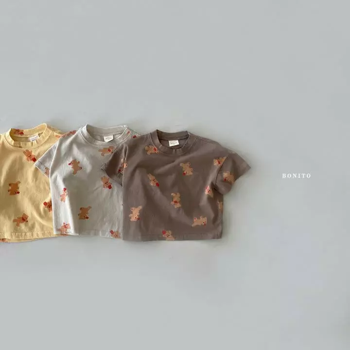 Bonito - Korean Baby Fashion - #smilingbaby - Bebe Mable Bear Tee