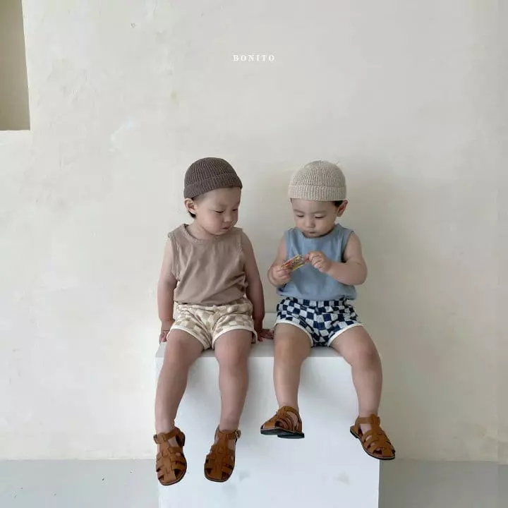 Bonito - Korean Children Fashion - #Kfashion4kids - Kid Terry Checkser Shorts - 9