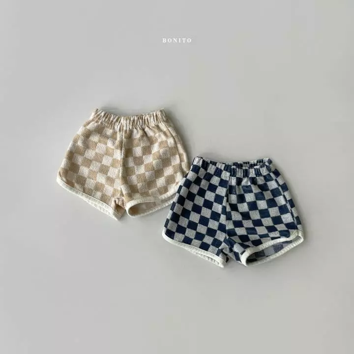Bonito - Korean Children Fashion - #childofig - Kid Terry Checkser Shorts