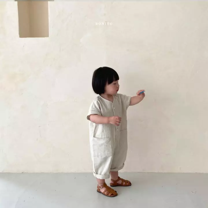 Bonito - Korean Children Fashion - #childrensboutique - Kid Linen Jumpsuit - 11