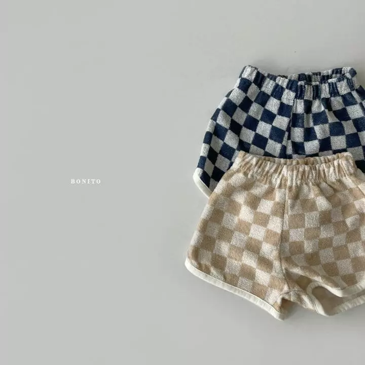 Bonito - Korean Children Fashion - #childrensboutique - Kid Terry Checkser Shorts - 2