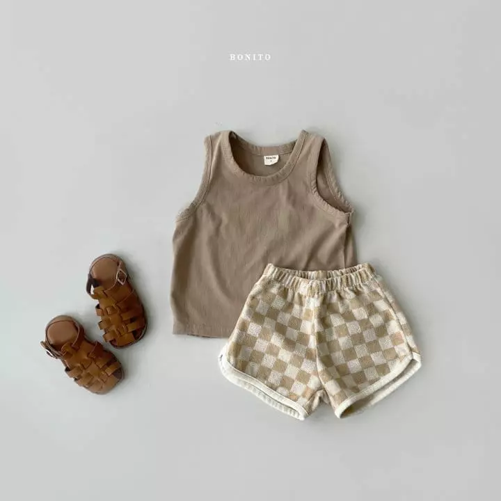Bonito - Korean Children Fashion - #designkidswear - Kid Terry Checkser Shorts - 3