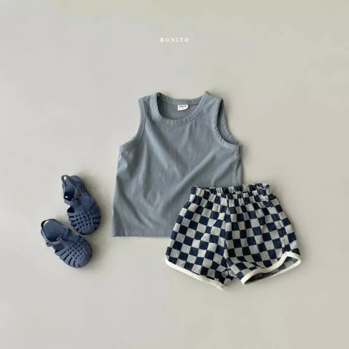 Bonito - Korean Children Fashion - #designkidswear - Kid Terry Checkser Shorts - 4
