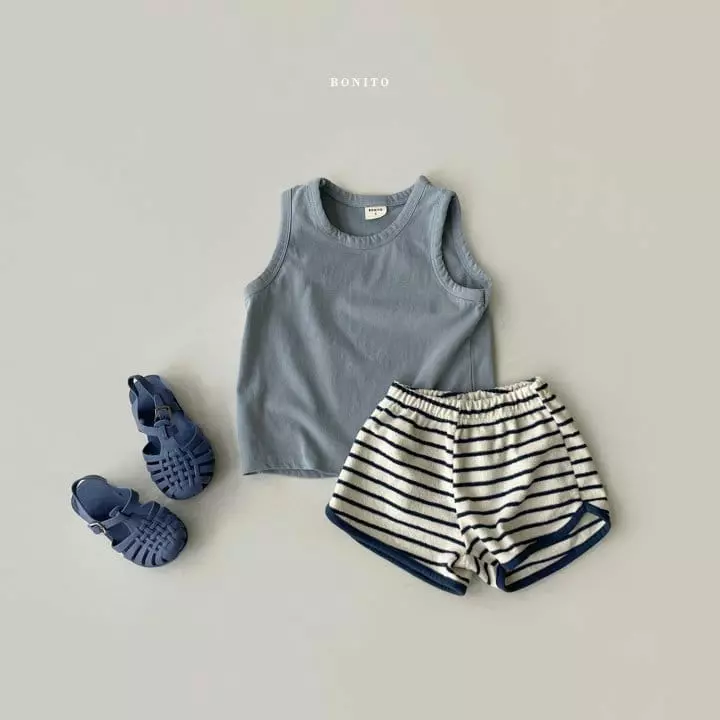 Bonito - Korean Children Fashion - #kidsshorts - Kid Stripes Terry Shorts - 8