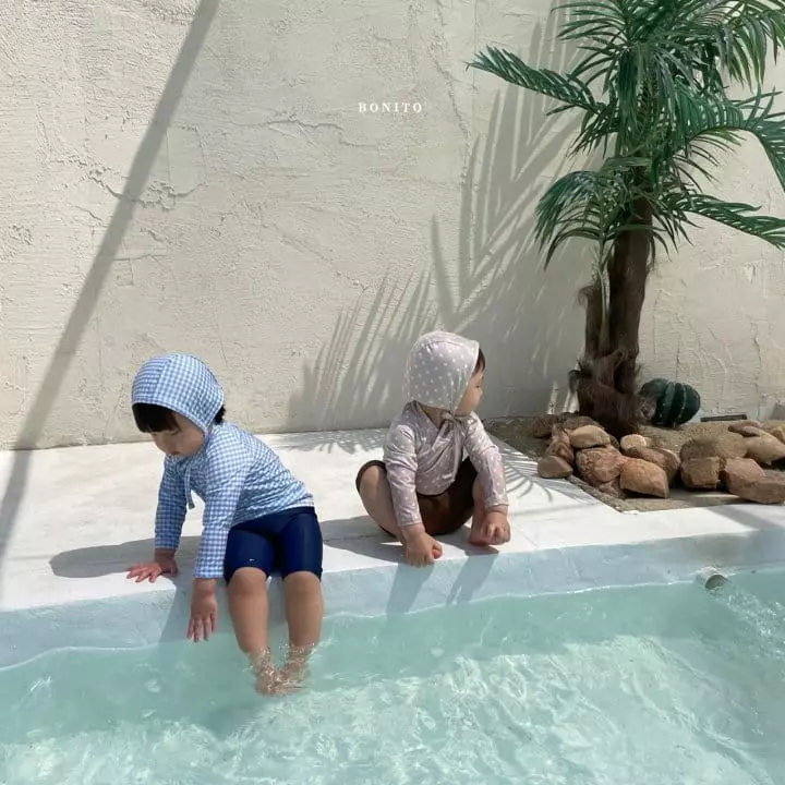 Bonito - Korean Children Fashion - #kidzfashiontrend - Rashguard Top Bottom Swimwear with Hat - 8