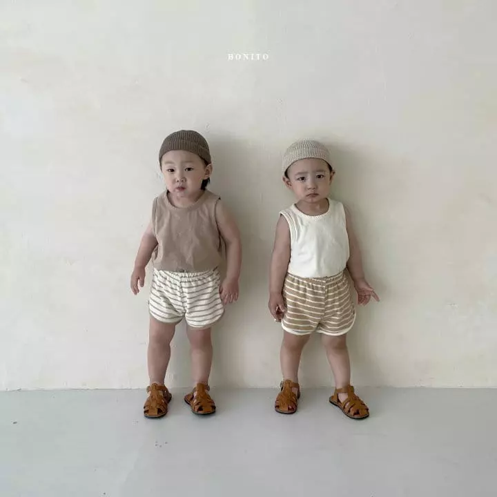 Bonito - Korean Children Fashion - #kidzfashiontrend - Kid Stripes Terry Shorts - 10