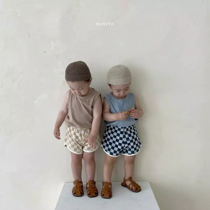 Bonito - Korean Children Fashion - #kidzfashiontrend - Kid Terry Checkser Shorts - 8