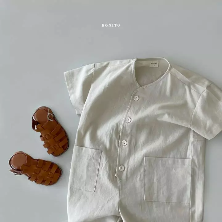 Bonito - Korean Children Fashion - #littlefashionista - Kid Linen Jumpsuit - 5