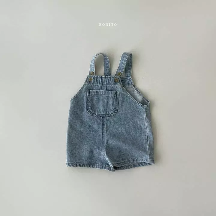 Bonito - Korean Children Fashion - #prettylittlegirls - Kid Boni Dungarees Denim - 3
