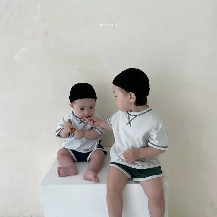 Bonito - Korean Children Fashion - #toddlerclothing - Kid Guuroppa Top Bottom Set - 9
