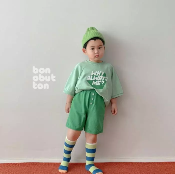 Bonobutton - Korean Children Fashion - #kidsshorts - Smooth Sweatshirt - 2