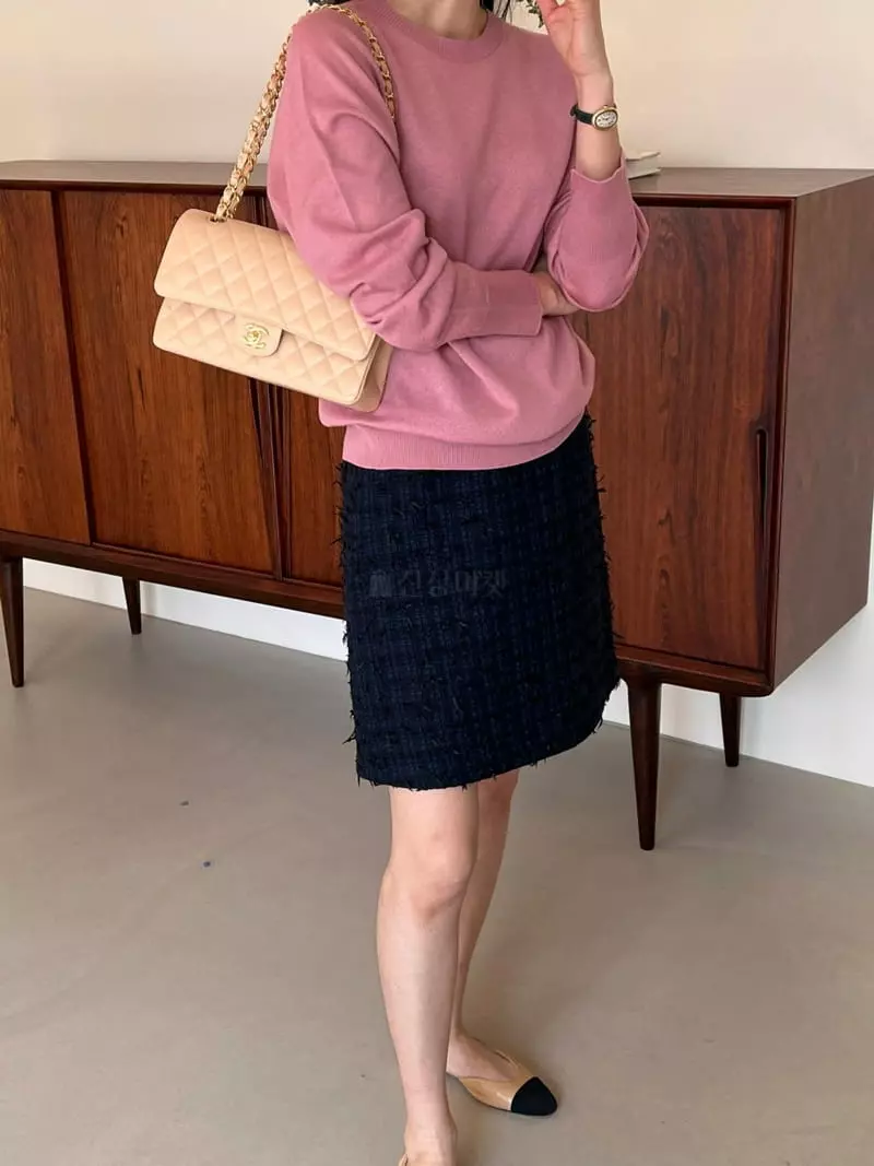 Bowen - Korean Women Fashion - #restrostyle - Twid Mini Skirt - 5